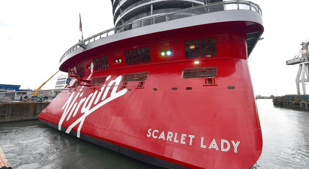 Nave da crociera vietata ai bambini: ecco la Scarlet Lady della Virgin varata a Genova