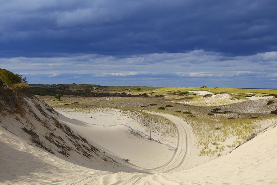 In Massachusetts al Parco Nazionale tra spiagge e fari sulle dune di sabbia a Cape Cod, Stati Uniti