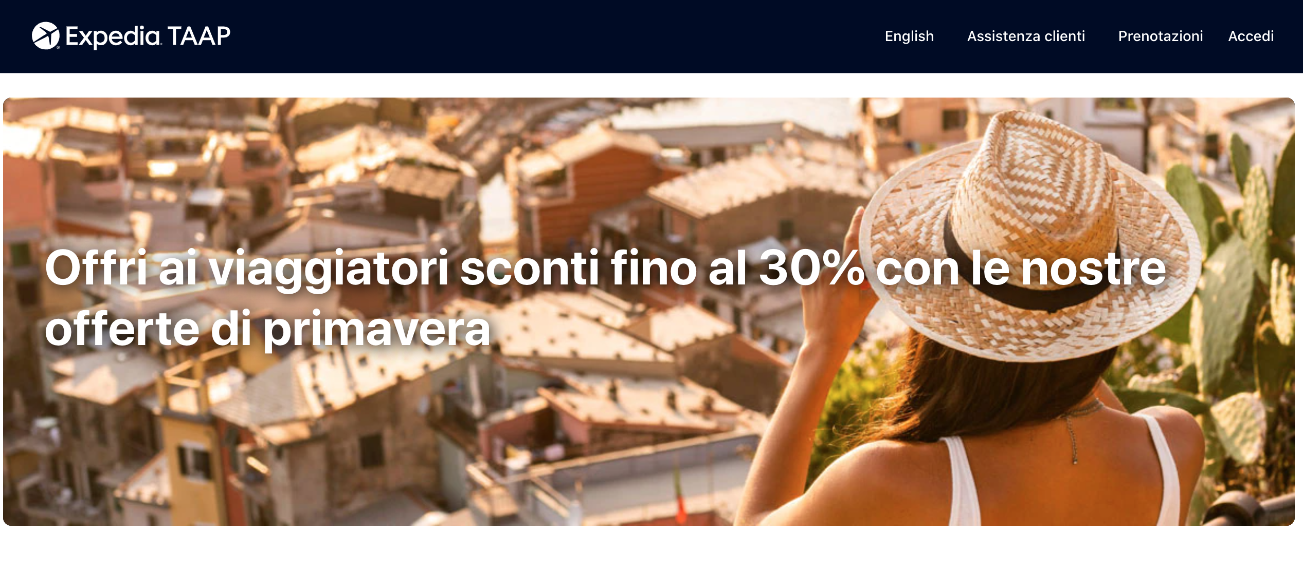 EXPEDIA TAAP VANTAGGI NELLE PRENOTAZIONI PRIMAVERA ESTATE