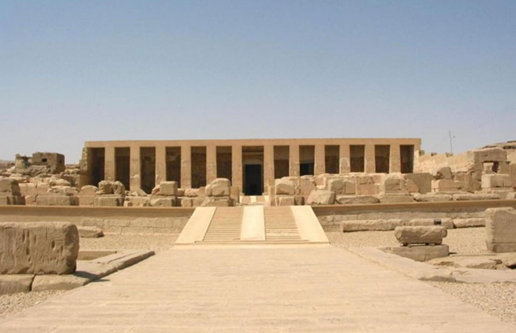 Abydos, Egitto: il tempio del faraone Seti I dedicato al dio Osiride