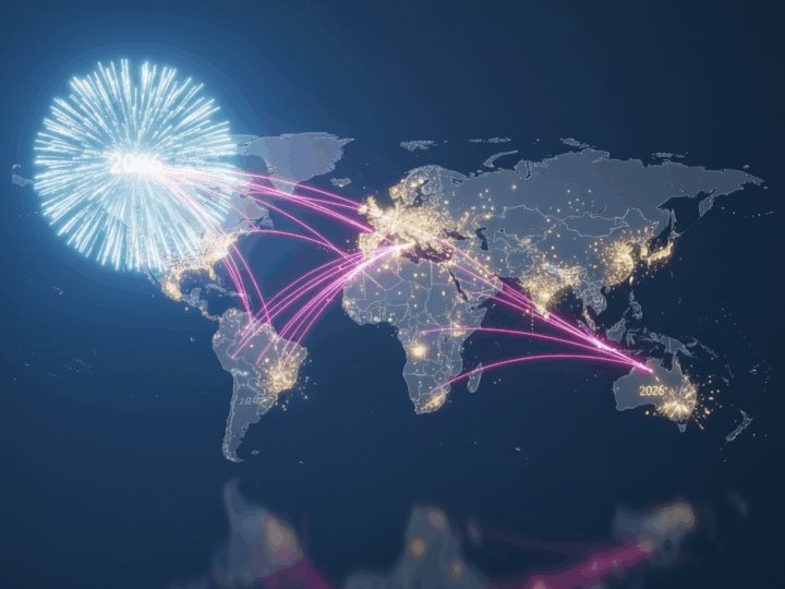 Capodanno 2026 nel mondo: chi festeggia per primo e l’onda dei fusi orari
